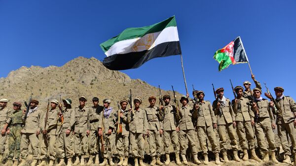 Afghan resistance movement and anti-Taliban uprising forces take part in a military training at Malimah area of Dara district in Panjshir province on September 2, 2021 as the valley remains the last major holdout of anti-Taliban forces. - Sputnik International