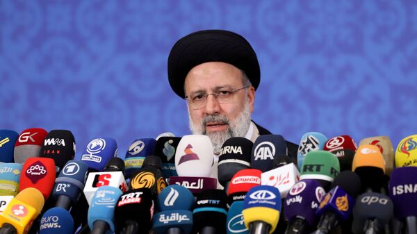 Ebrahim Raisi, who assumed office as Iran's president this month, speaks during a news conference in Tehran, Iran June 21, 2021. - Sputnik International