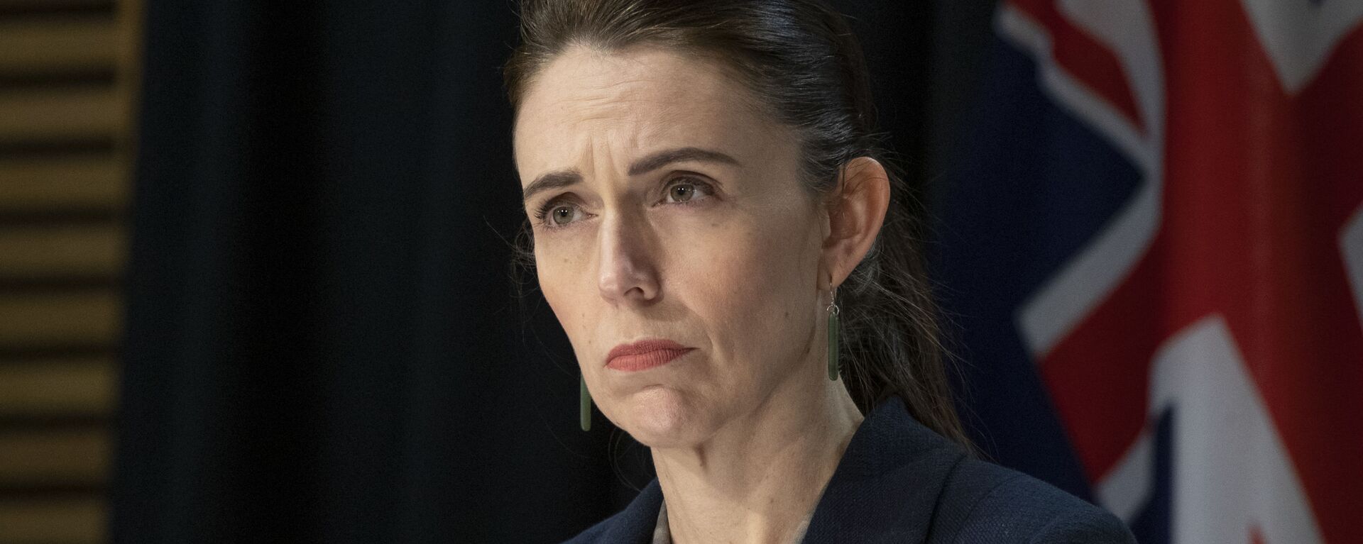 New Zealand's Prime Minister Jacinda Ardern speaks during a press conference in Wellington on September 4, 2021, following the country's first Covid-related death in six months and the day after an IS-inspired attacker injured six people in a knife rampage before being shot dead by undercover police.  - Sputnik International, 1920, 20.03.2022