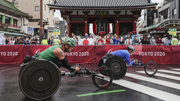 Patrick Monahan of Ireland and Vitalii Gritsenko of the Russian Paralympic Committee in action - Sputnik International