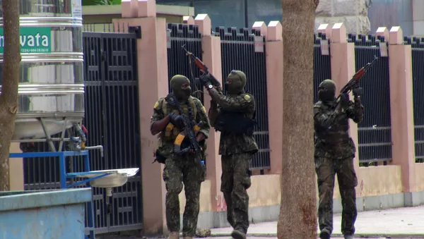 Special forces members are seen during an uprising that led to the toppling of president Alpha Conde in Kaloum neighbourhood of Conakry, Guinea September 5, 2021 - Sputnik International