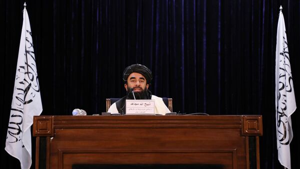 Taliban spokesman Zabihullah Mujahid speaks during a news conference in Kabul, Afghanistan September 6, 2021.  - Sputnik International