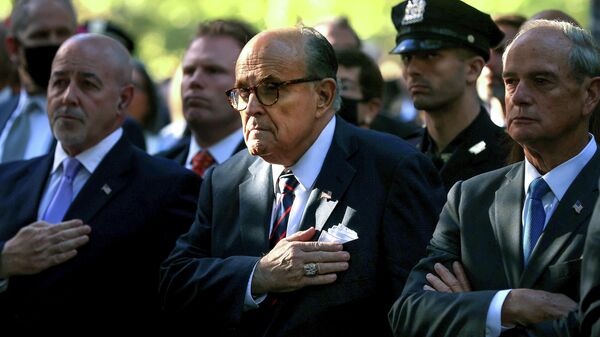 Former New York City Mayor Rudy Giuliani attends the annual September 11 Commemoration Ceremony at the National 9/11 Memorial and Museum in New York City, U.S., September 11, 2021.  - Sputnik International
