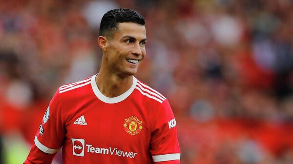 Manchester United's Cristiano Ronaldo reacts  - Sputnik International