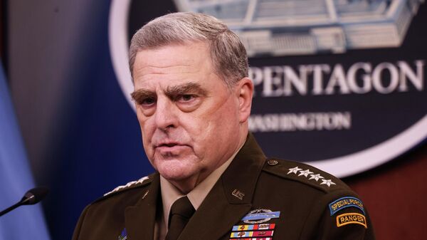 U.S. Joint Chiefs Chairman General Mark Milley discusses the end of the military mission in Afghanistan during a news conference at the Pentagon in Washington, U.S., September 1, 2021 - Sputnik International
