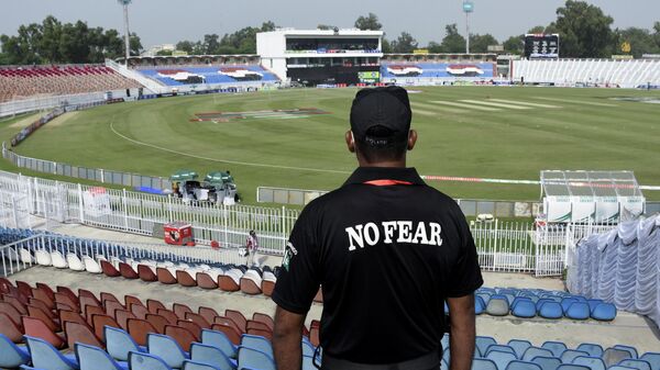 A member of the Police Elite Force stands guard at the Rawalpindi Cricket Stadium, after the New Zealand cricket team pulled out of a Pakistan cricket tour over security concerns, in Rawalpindi, Pakistan September 17, 2021. REUTERS/Waseem Khan NO RESALES. NO ARCHIVES - Sputnik International