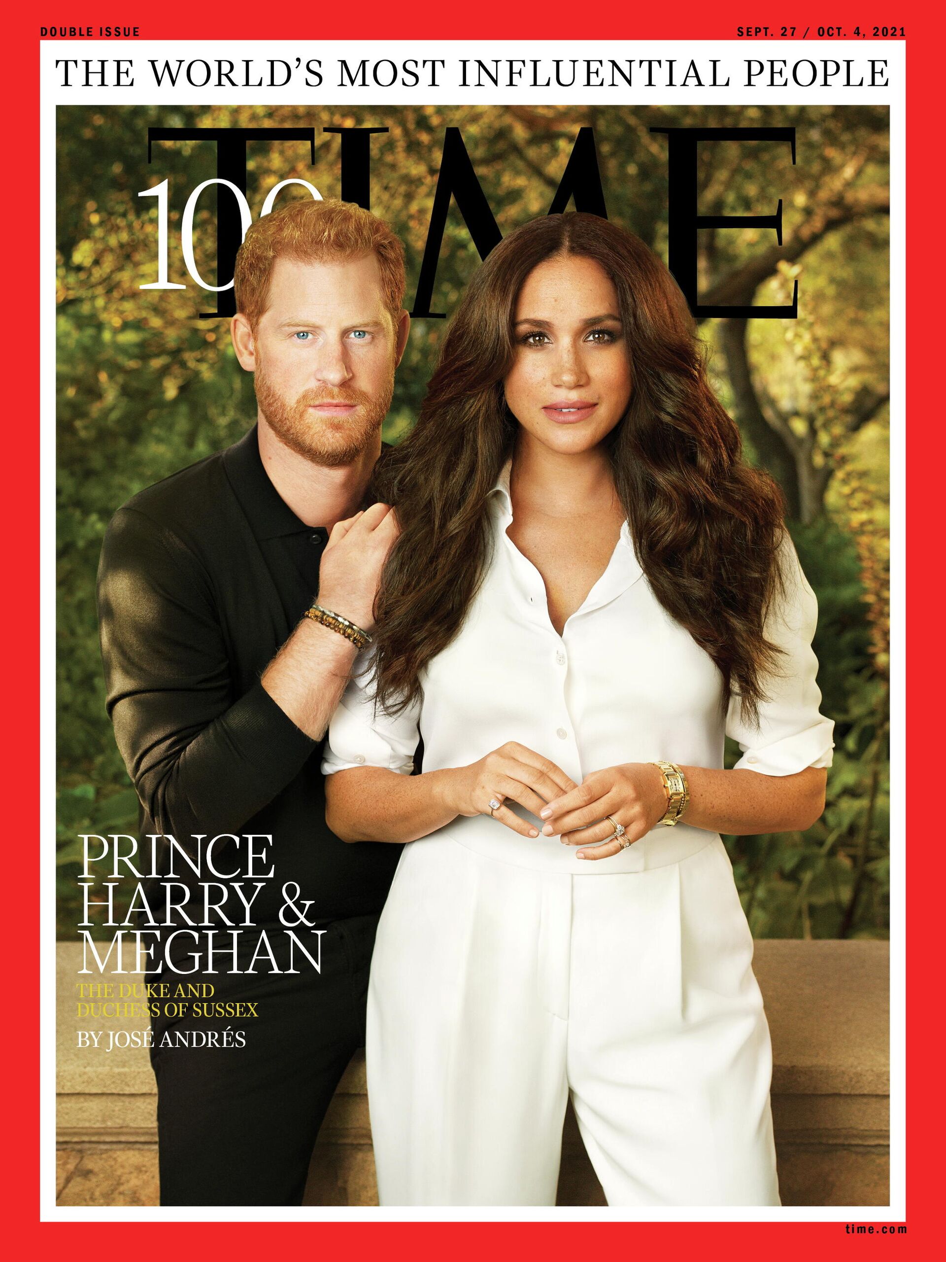 Britain's Prince Harry and Meghan, Duchess of Sussex, appear on the cover of Time magazine's 100 most influential people in the world edition in this handout photo released to Reuters on September 15, 2021 - Sputnik International, 1920, 19.09.2021
