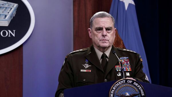 Joint Chiefs of Staff Chairman Army General Mark Milley holds a news briefing at Pentagon in Arlington, Virginia, U.S., August 18, 2021. - Sputnik International