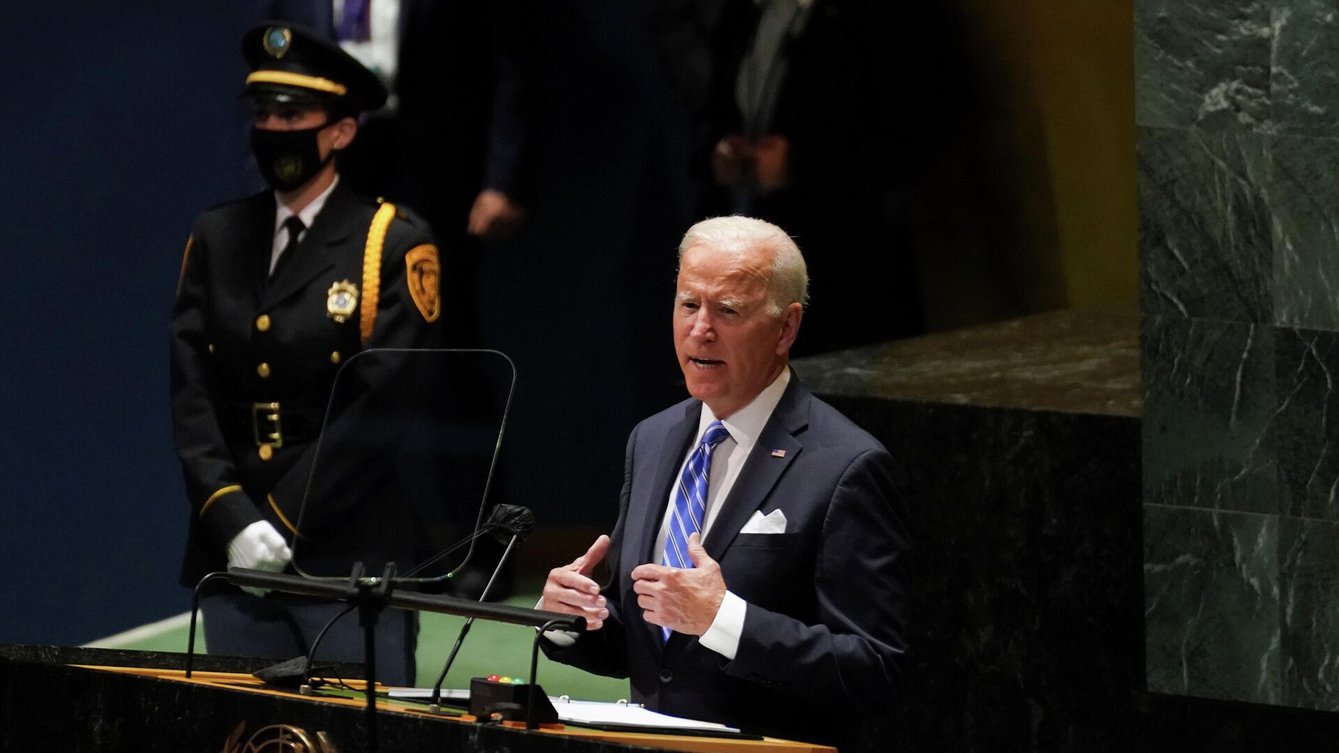U.S. President Joe Biden addresses the 76th Session of the U.N. General Assembly in New York City, U.S., September 21, 2021. - Sputnik International, 1920, 21.09.2021