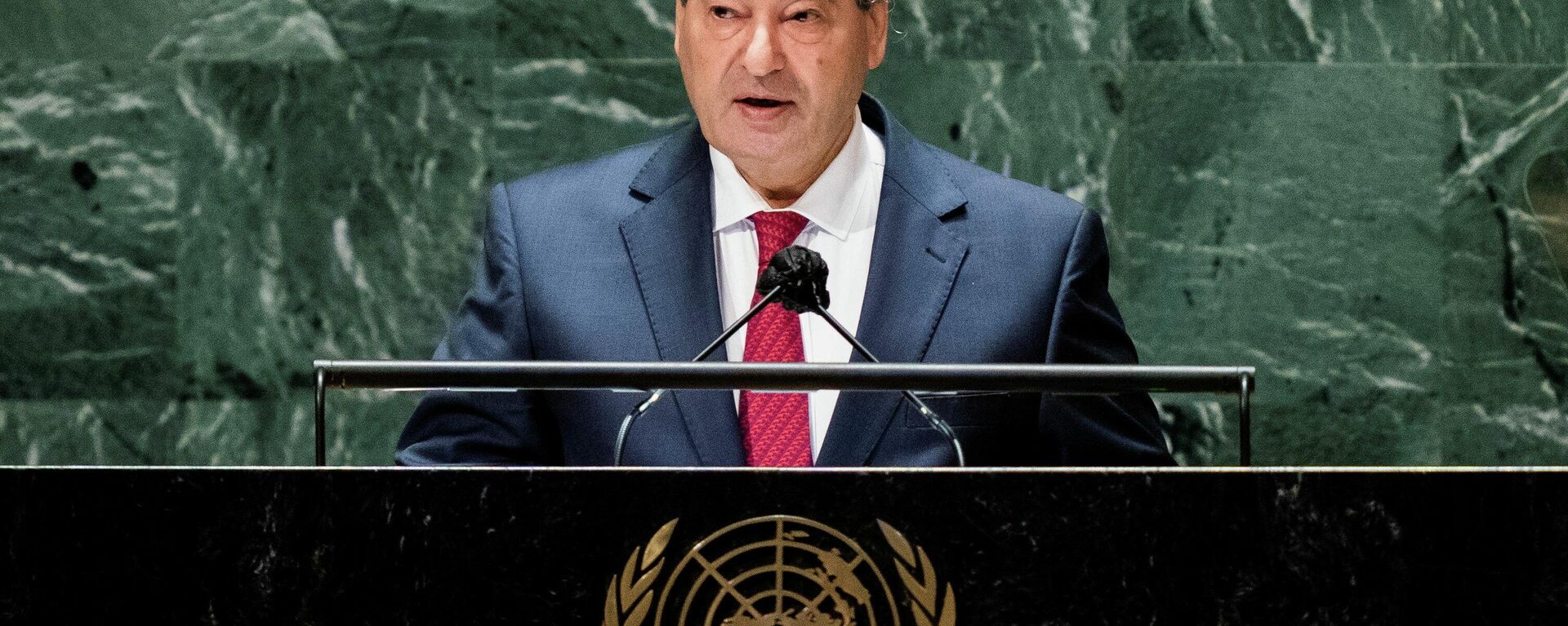Syria’s foreign minister Faisal Mekdad addresses the 76th Session of the United Nations General Assembly, at the U.N. headquarters in New York, U.S., September 27, 2021 - Sputnik International, 1920, 27.09.2021