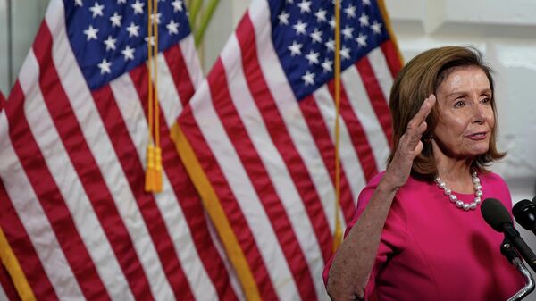 House Speaker Nancy Pelosi (D-CA) speaks to reporters at the U.S. Capitol in Washington, US, September 28, 2021 - Sputnik International