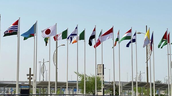 Flags of countries participating in Expo 2020 Dubai are pictured at the world fair site in Dubai, United Arab Emirates September 14, 2021 - Sputnik International