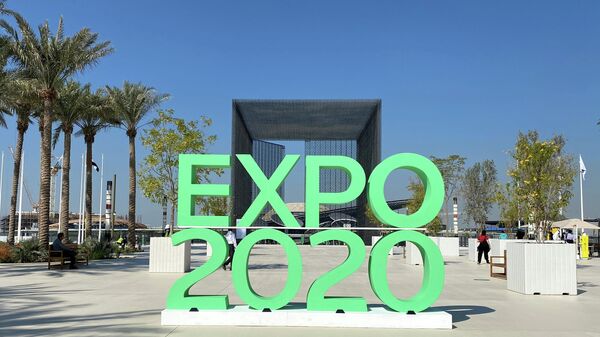 The sign of Dubai Expo 2020 is seen at the entrance of the site in Dubai, United Arab Emirates January 16, 2021 - Sputnik International