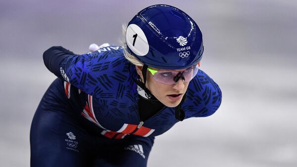 Elise Christie (United Kingdom) during the 1500m race in women’s short track speed skating at the XXIII Olympic Winter Games - Sputnik International