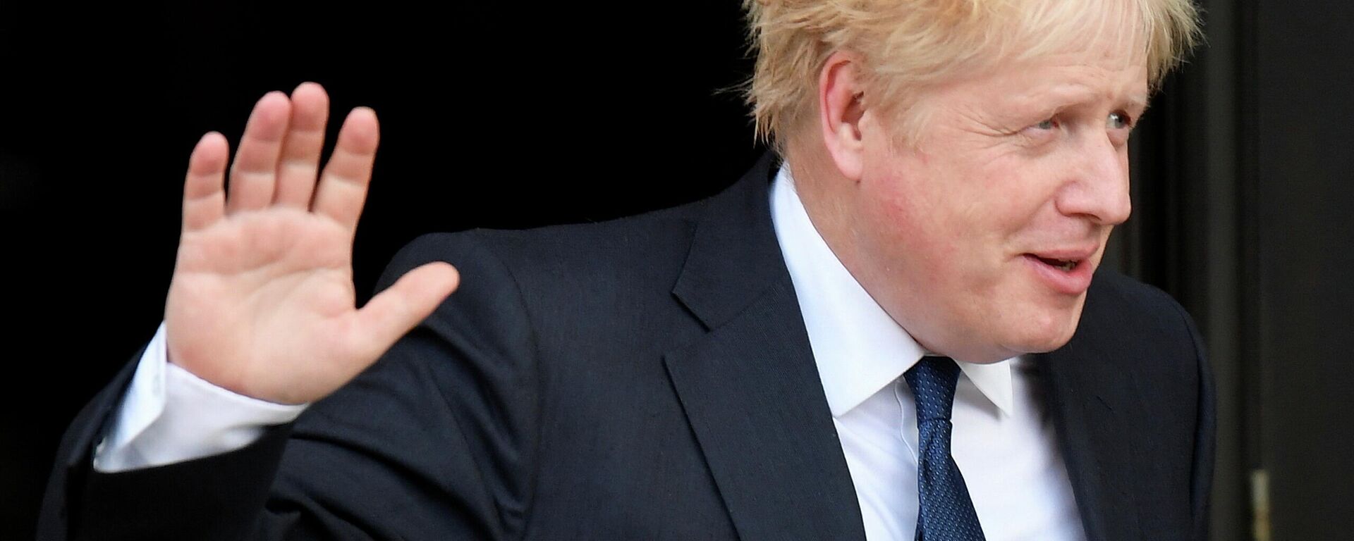 Britain's Prime Minister Boris Johnson gestures as he walks out of his hotel during the annual Conservative Party conference, in Manchester, Britain, October 3, 2021 - Sputnik International, 1920, 03.10.2021
