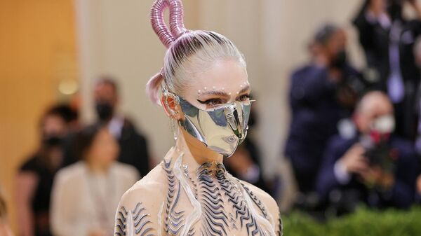Grimes attends The 2021 Met Gala Celebrating In America: A Lexicon Of Fashion at Metropolitan Museum of Art on September 13, 2021 in New York City. - Sputnik International
