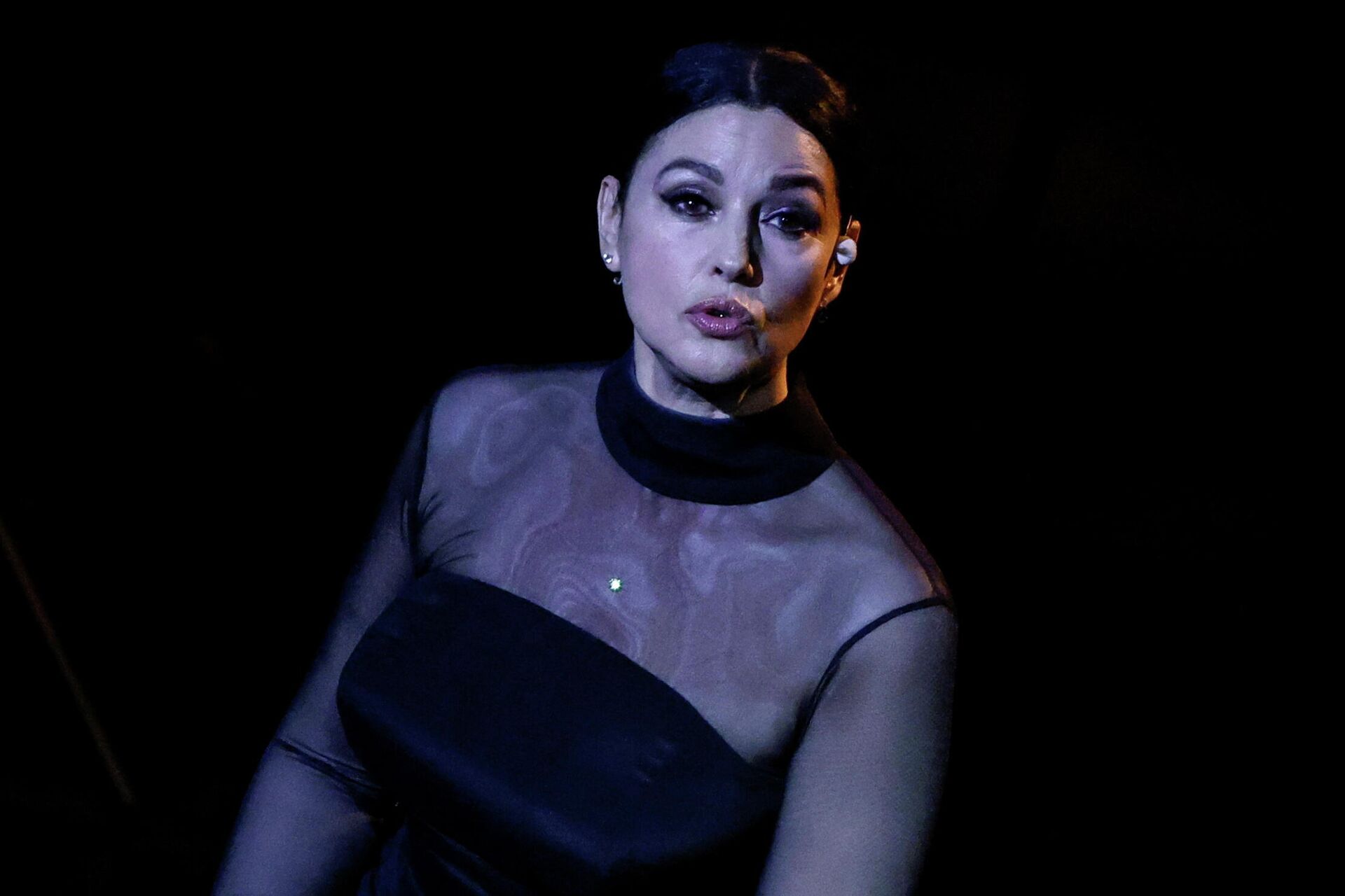 Actor Monica Bellucci performs during the theatrical play 'Maria Callas: Letters and Memories' at the Herodes Atticus theatre in Athens, Greece, September 22, 2021.  - Sputnik International, 1920, 03.10.2021