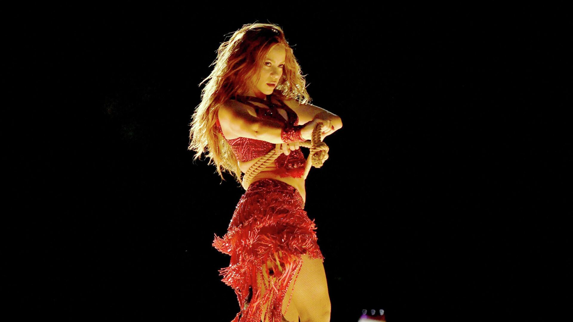 Shakira performs onstage during the Pepsi Super Bowl LIV Halftime Show at Hard Rock Stadium on February 02, 2020 in Miami, Florida. - Sputnik International, 1920, 04.10.2021