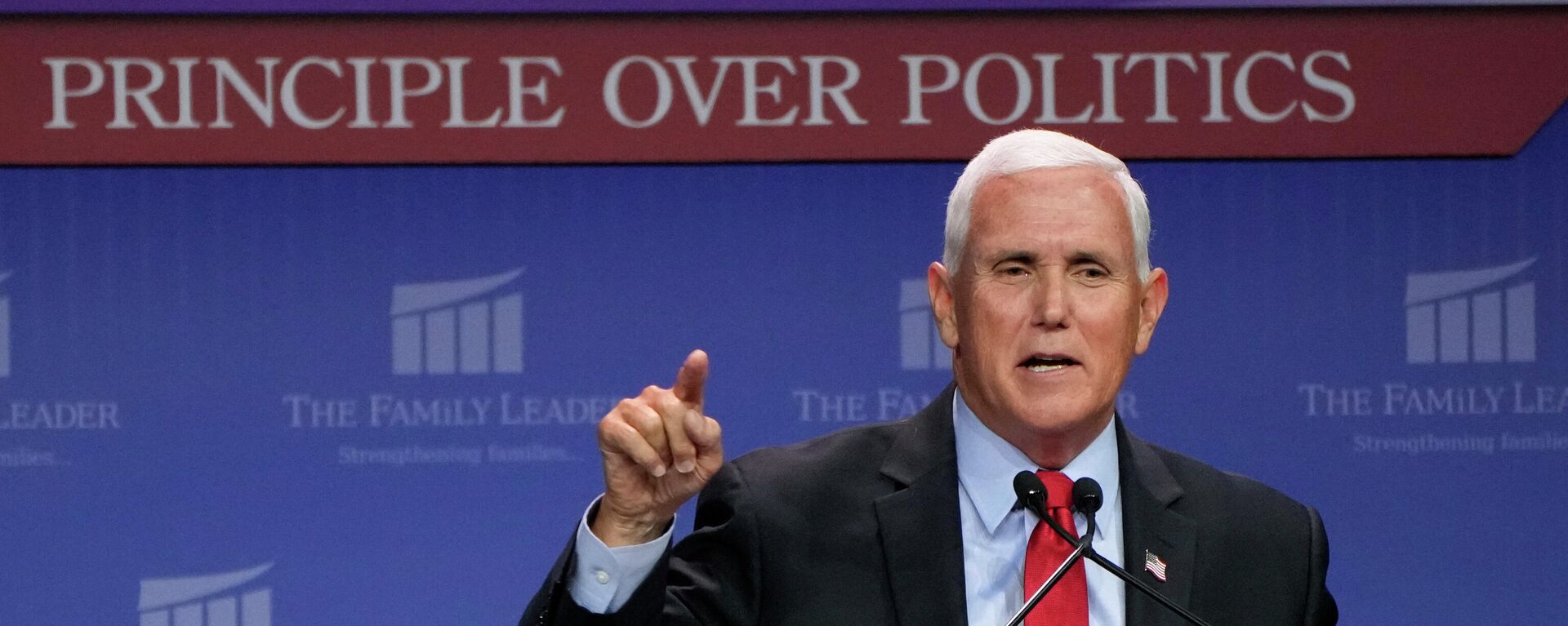 Former Vice President Mike Pence speaks during the Family Leadership Summit, Friday, July 16, 2021, in Des Moines, Iowa. - Sputnik International, 1920, 10.10.2021