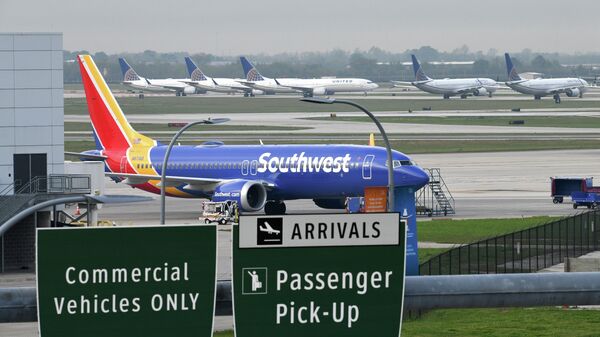 FILE PHOTO: A Southwest Airlines Boeing 737 MAX 8 aircraft is pictured in front of United Airlines planes, including Boeing 737 MAX 9 models, at William P. Hobby Airport in Houston - Sputnik International