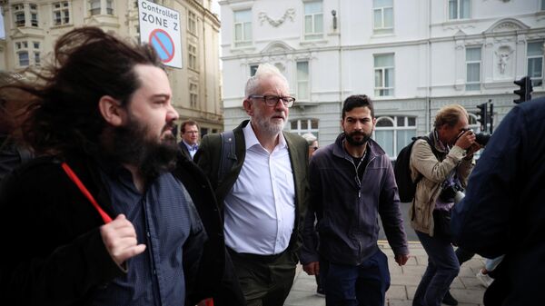 Britain's Labour Party former leader Corbyn arrives at a Fringe event, in Brighton - Sputnik International
