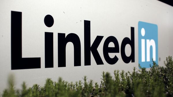 FILE PHOTO: The logo for LinkedIn Corporation is shown in Mountain View, California, U.S. February 6, 2013 - Sputnik International