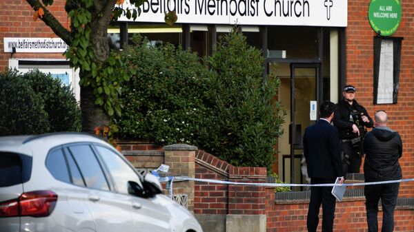 Police cordon off the church where Sir David Amess was murdered - Sputnik International