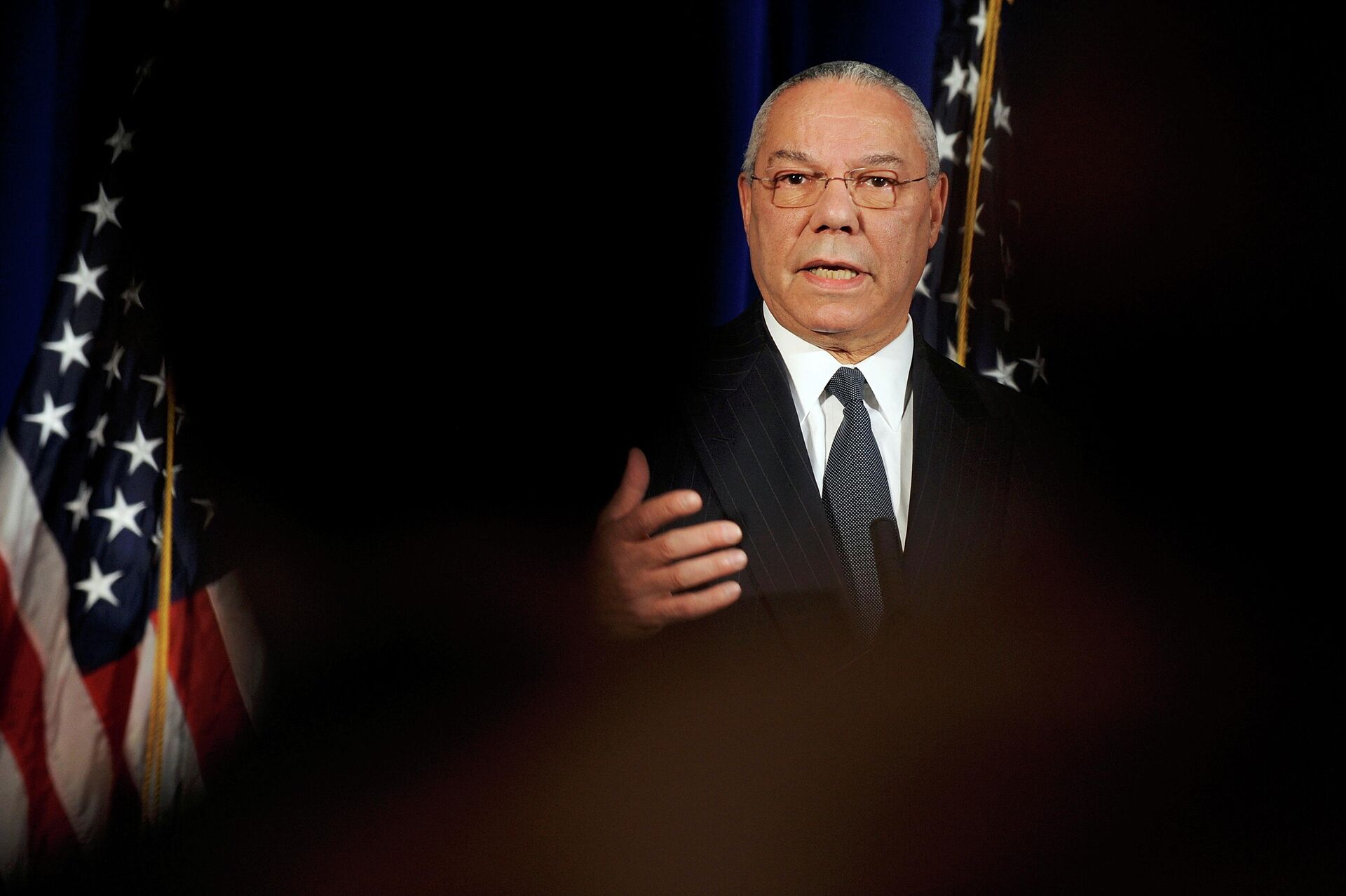 Former U.S. Secretary of State Colin Powell, co-chairman of the Presidential Inaugural Committee for US President-elect Barack Obama, speaks to reporters during a news conference to announce Obama's Renew America Together volunteer initiative, in Washington January 9, 2009/File Photo - Sputnik International, 1920, 04.02.2023