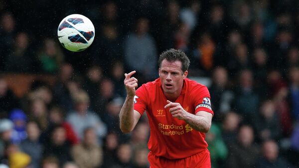 Liverpool's Jamie Carragher plays against Fulham during their English Premier League soccer match at Craven Cottage, London, Sunday, May 12, 2013 - Sputnik International