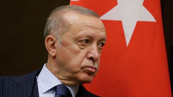 Turkish President Tayyip Erdogan in Sochi, Russia September 29, 2021. - Sputnik International