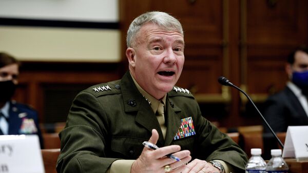 Marine Corps Gen. Kenneth F. McKenzie, commander of US Central Command, testifies before the House Armed Services Committee hearing on the conclusion of military operations in Afghanistan, Wednesday, Sept. 29, 2021, on Capitol Hill in Washington. - Sputnik International