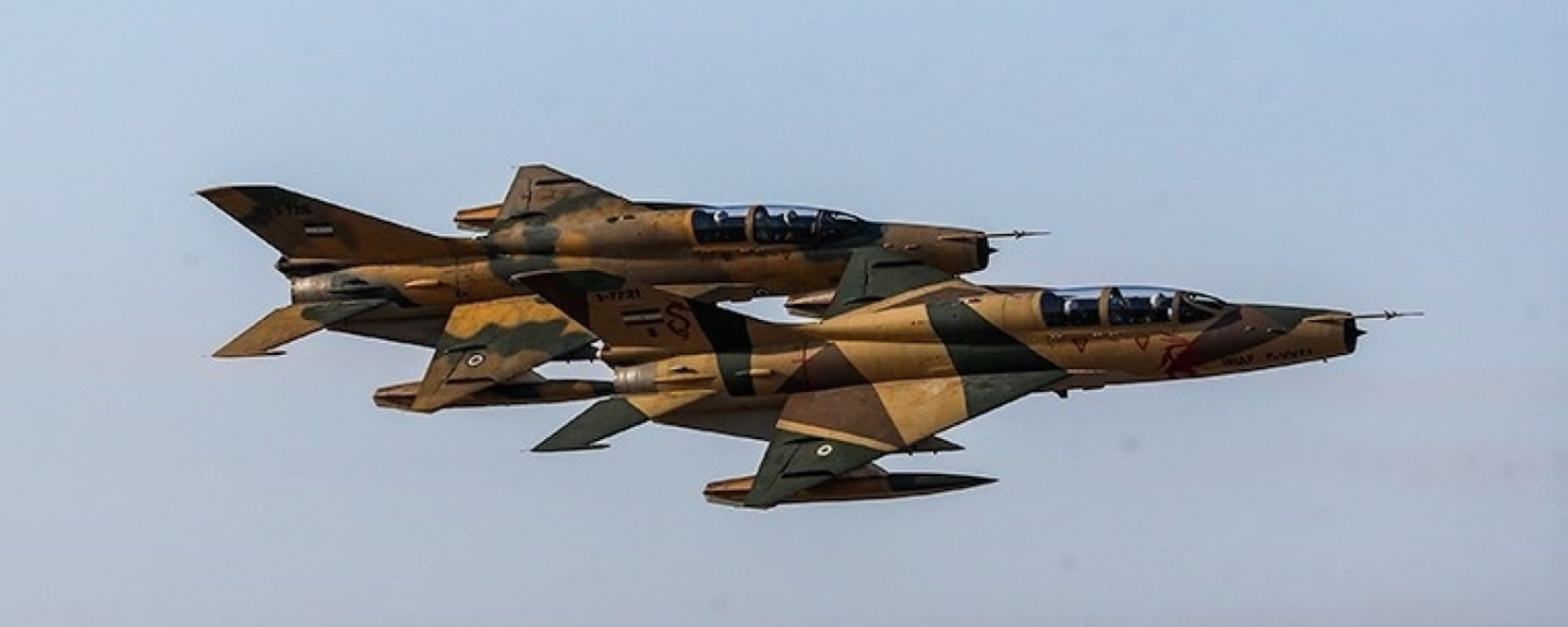 Two Islamic Republic of Iran Air Force (IRIAF) F-7 fighters during a 2019 exercise - Sputnik International, 1920, 20.10.2021