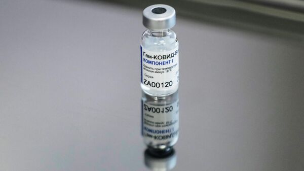 In this Thursday, Dec. 10, 2020 file photo, a vial with Russia's Sputnik V coronavirus vaccine in a medical room rests on a table prior to a vaccination in Moscow. The South African drug regulator has rejected the Russian-made coronavirus vaccine Sputnik V, citing some safety concerns the manufacturer wasn't able to answer. In a statement on Tuesday, the country's regulator, also known as SAHPRA, said the request for Sputnik V to be authorized could “not be approved at this time,” referring to past failed HIV vaccines that used a similar technology. - Sputnik International