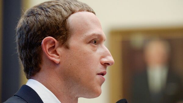 Facebook Chairman and CEO Mark Zuckerberg testifies at a House Financial Services Committee hearing in Washington, U.S., October 23, 2019 - Sputnik International