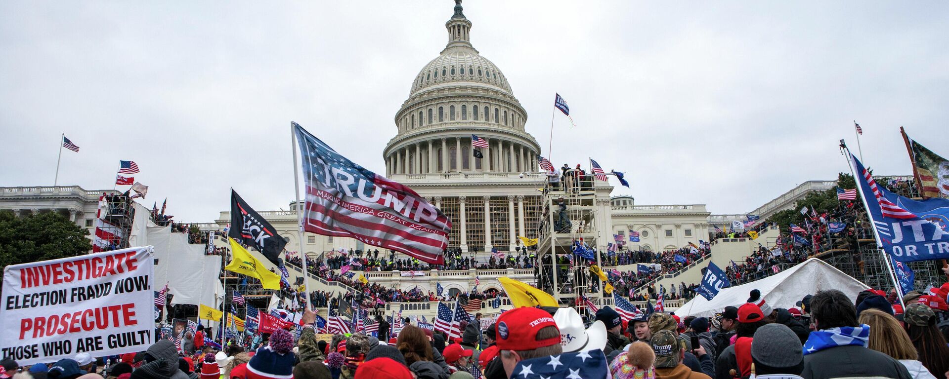 In this Jan. 6, 2021, file photo insurrections loyal to President Donald Trump rally at the U.S. Capitol in Washington. U.S. - Sputnik International, 1920, 29.11.2022