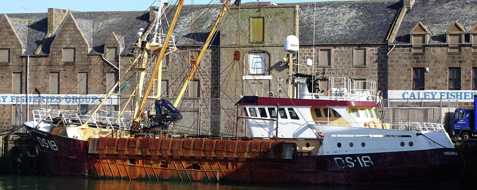 British fishing trawler Cornelis Gert Jan is seen docked in Peterhead, Scotland, Britain around March, 2019 in this social media image. Picture taken sometime in March 2019 - Sputnik International, 1920, 28.10.2021