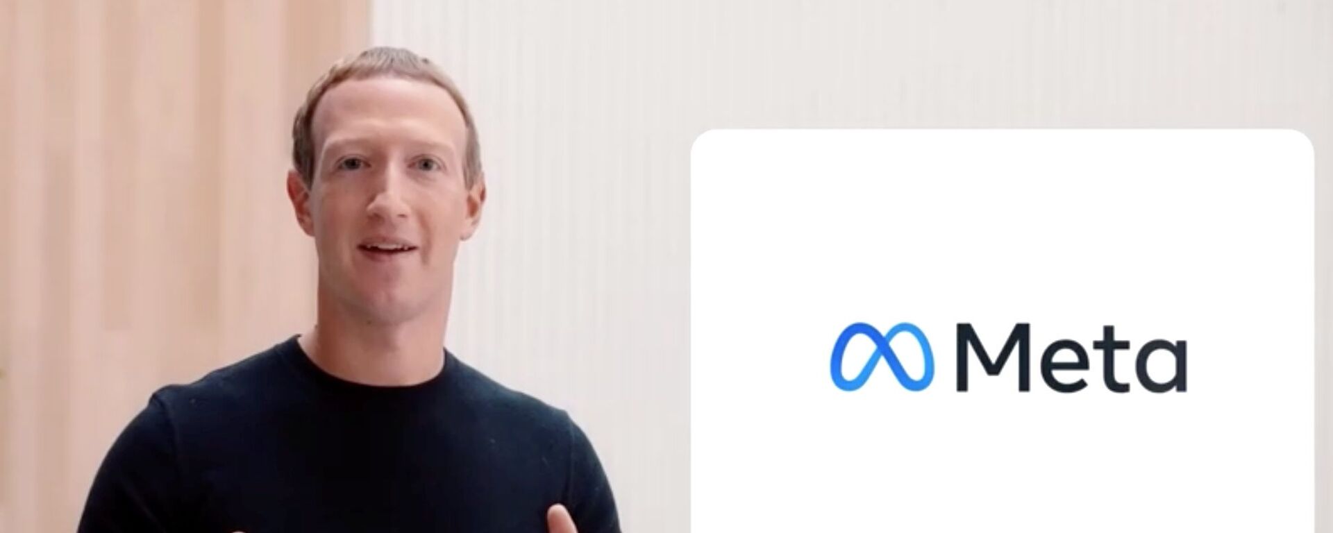 Facebook CEO Mark Zuckerberg speaks during a live-streamed virtual and augmented reality conference to announce the rebrand of Facebook as Meta, in this screen grab taken from a video released October 28, 2021.  - Sputnik International, 1920, 29.10.2021