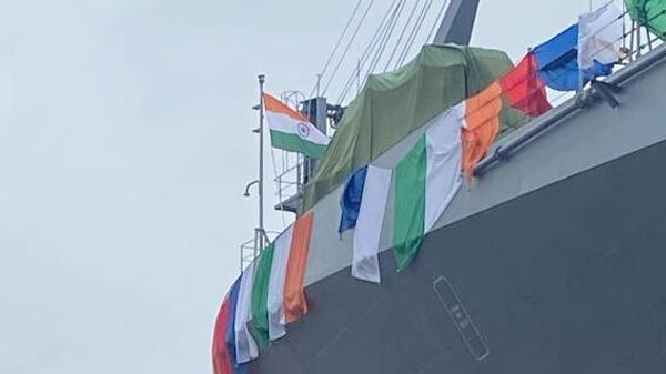 Indian Navy Frigate of P1135.6 class was launched on 28 Oct 2021 at Yantar Shipyard, Kaliningrad, Russia - Sputnik International