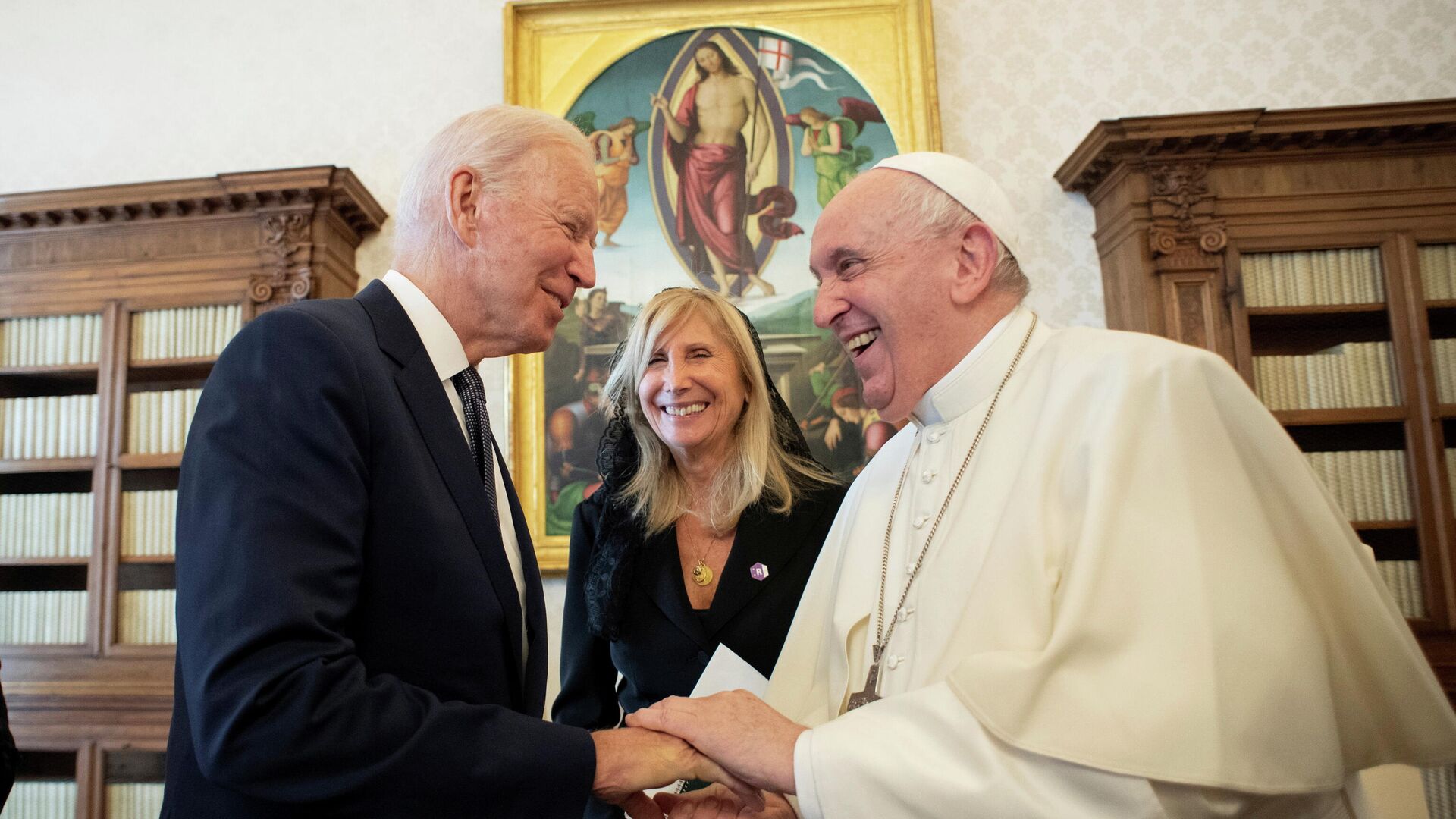 Pope Francis meets U.S. President Joe Biden at the Vatican, October 29, 2021 - Sputnik International, 1920, 29.10.2021