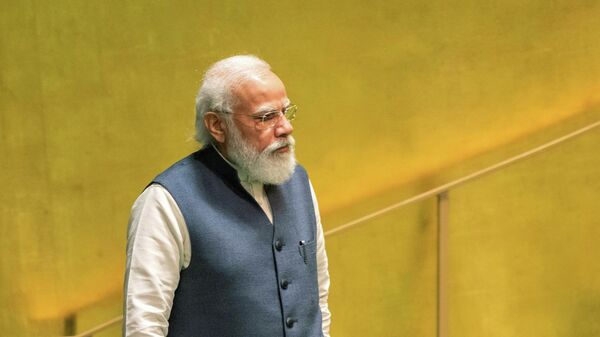 FILE PHOTO: India's Prime Minister Narendra Modi arrives to address the 76th Session of the U.N. General Assembly in New York City, U.S., September 25, 2021 - Sputnik International