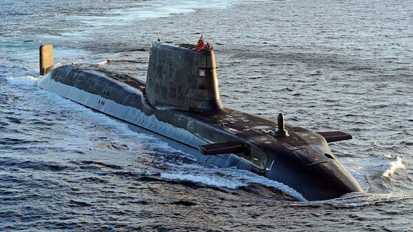 An Astute-class submarine pictured during sea trials near Scotland - Sputnik International