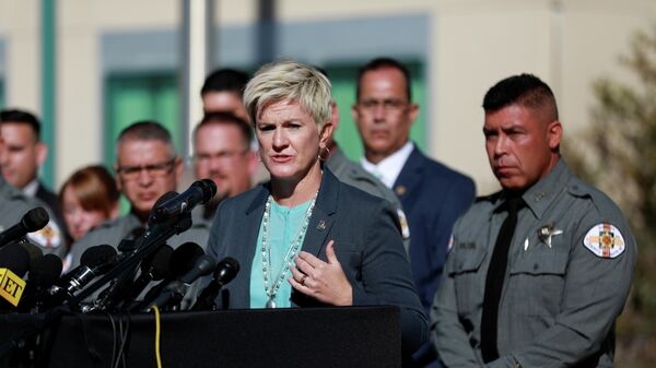 District attorney Mary Carmack-Altwies speaks at a news conference after actor Alec Baldwin accidentally shot and killed cinematographer Halyna Hutchins on the film set of the movie Rust in Santa Fe, New Mexico, U.S., October 27, 2021. - Sputnik International