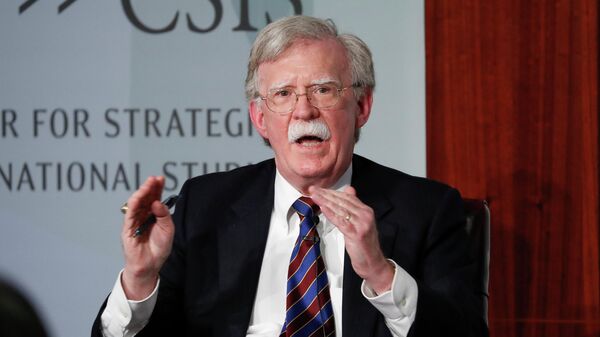 In this Sept. 30, 2019, file photo, former National security adviser John Bolton gestures while speakings at the Center for Strategic and International Studies in Washington. - Sputnik International