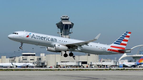 An American Airlines Airbus A321-200 plane takes off from Los Angeles International airport (LAX) in Los Angeles, California, U.S. March 28, 2018. - Sputnik International