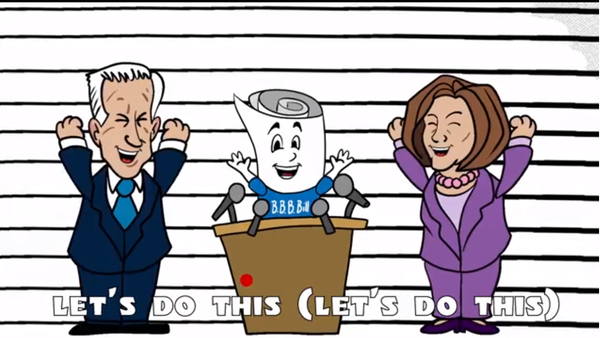 A screenshot from political ad video promoting the Biden administration Build Back Better Act posted on Twitter on November 18, 2021. - Sputnik International