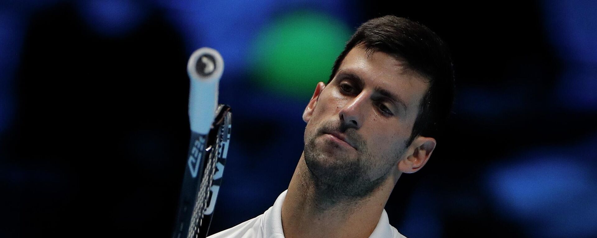 Serbia's Novak Djokovic reacts during his group stage match against Britain's Cameron Norrie - Sputnik International, 1920, 19.11.2021