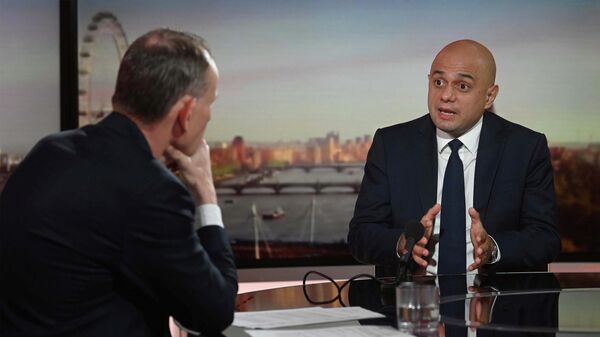 Britain's Health Secretary Sajid Javid talks as he appears on BBC's The Andrew Marr Show in London - Sputnik International