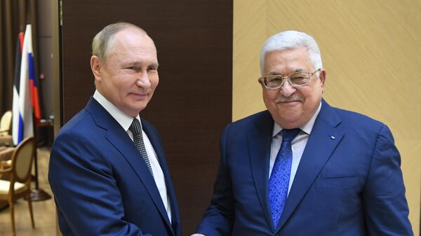 Vladimir Putin and Mahmoud Abbas, Moscow, 23 November 2021 - Sputnik International