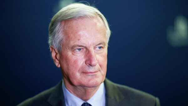 Michel Barnier, former European Union's Brexit negotiator and Les Republicains (LR) French centre-right party presidential primary candidate, attends an interview with Reuters at the Les Republicains party headquarters in Paris, France, November 22, 2021. - Sputnik International