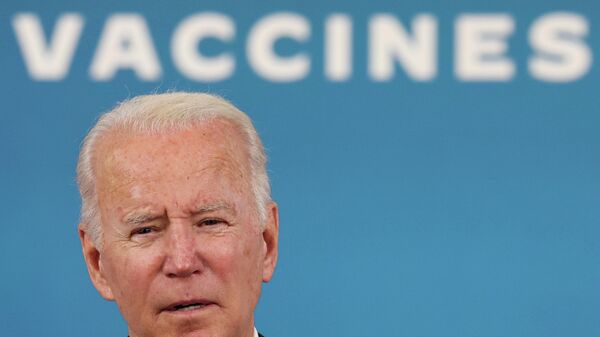 U.S. President Joe Biden delivers remarks on the authorization of the coronavirus disease (COVID-19) vaccine for kids ages 5 to 11, during a speech in the Eisenhower Executive Office Building’s South Court Auditorium at the White House in Washington, U.S., November 3, 2021. - Sputnik International